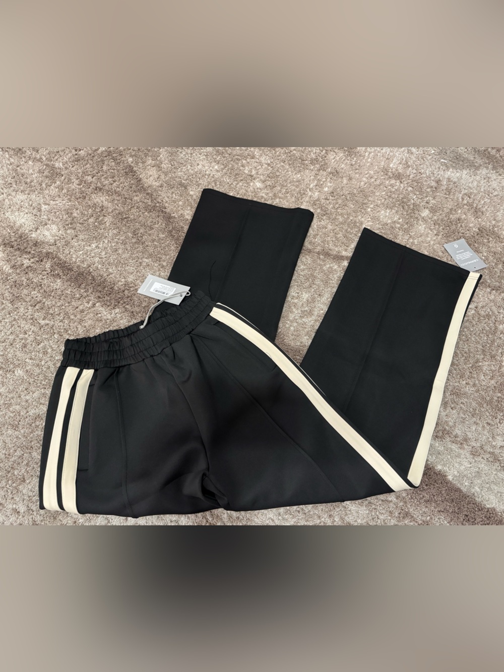 Cernucci TAPING WIDE LEG TRACK PANT - BLACK